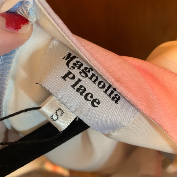 Magnolia Place Ombre Rainbow Midori Swing Dress Small w Pockets NEW Easter - Picture 4 of 4